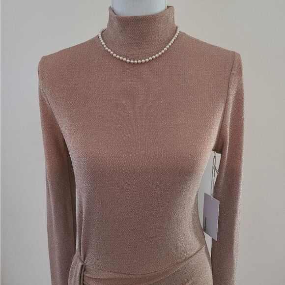 NWT Reformation Paprika Golden Hour Shimmer Sparkle Cocktail Evening Dress - Picture 5 of 13